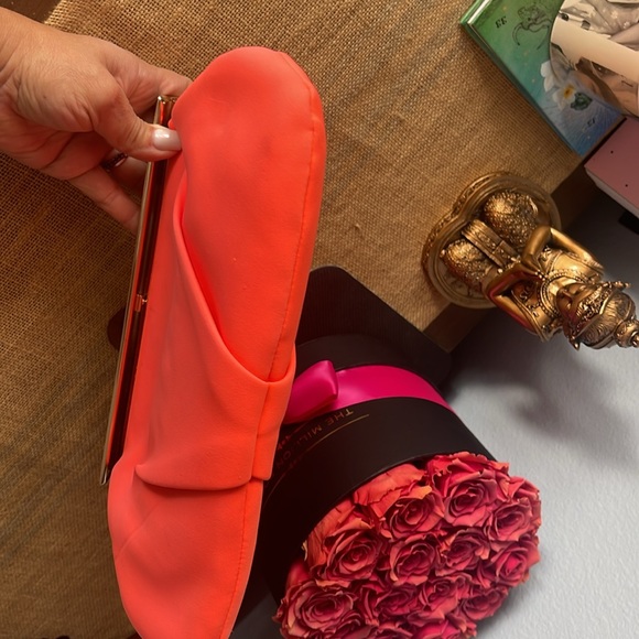 Beautiful coral Trina Turk clutch. - Picture 4 of 8